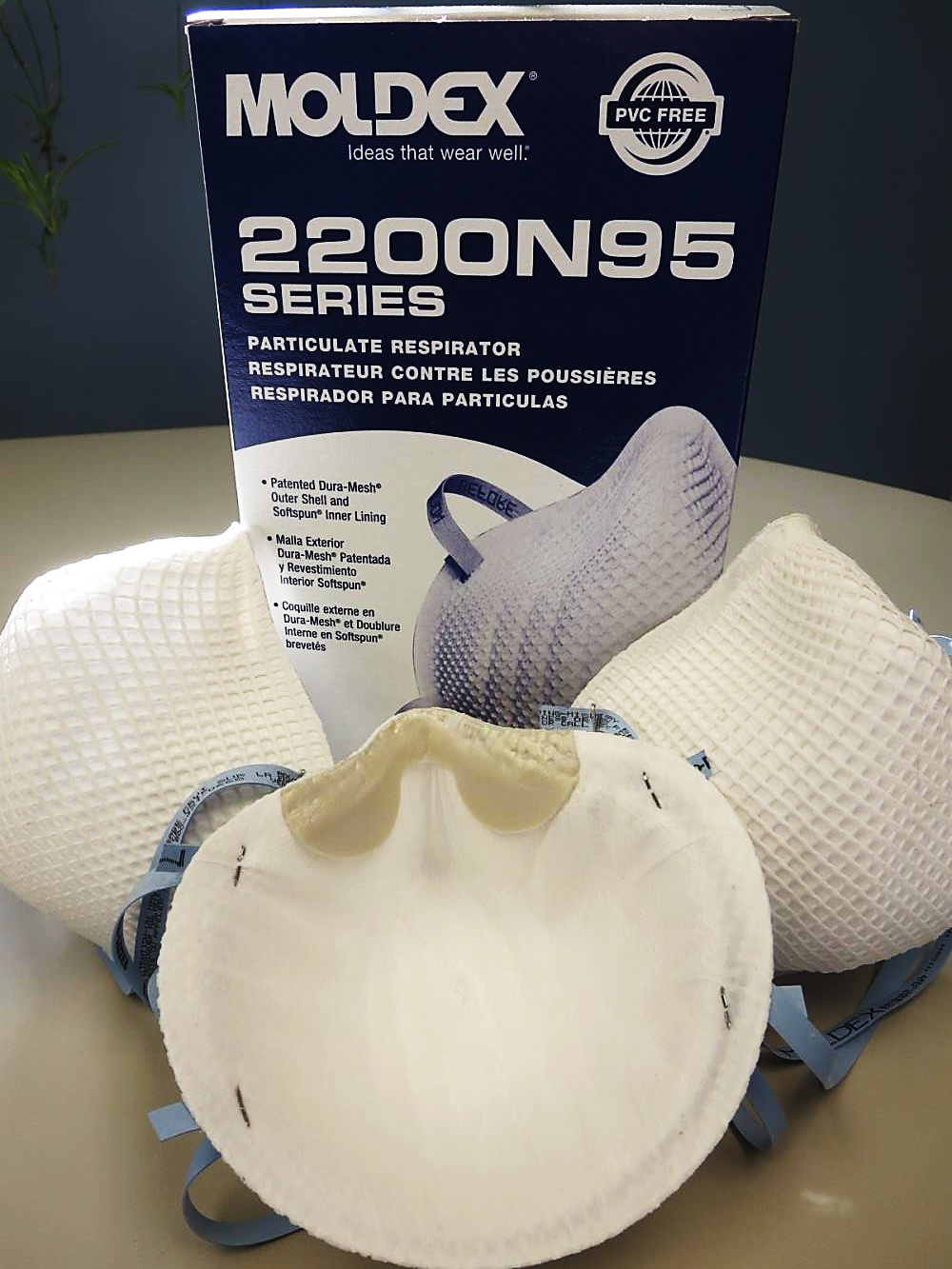 2200 Moldex® 2200 N95 NIOSH Approved Disposable Particulate Respirator - Made in the USA